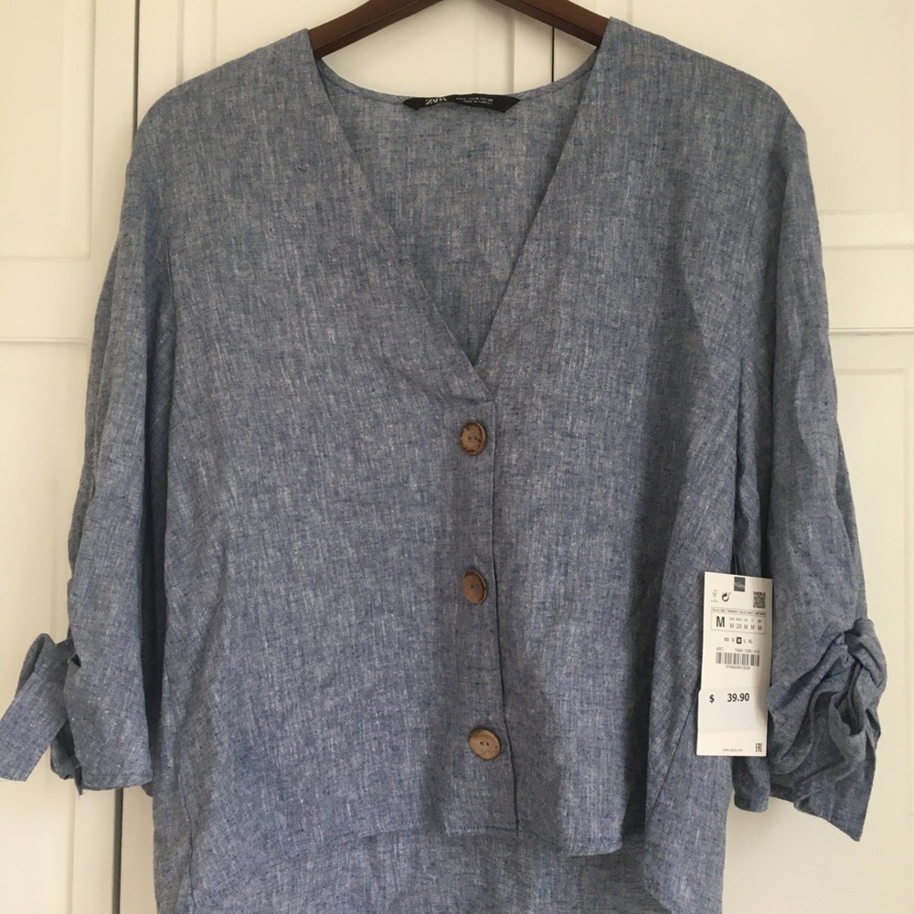 Blue medium Zara shirt